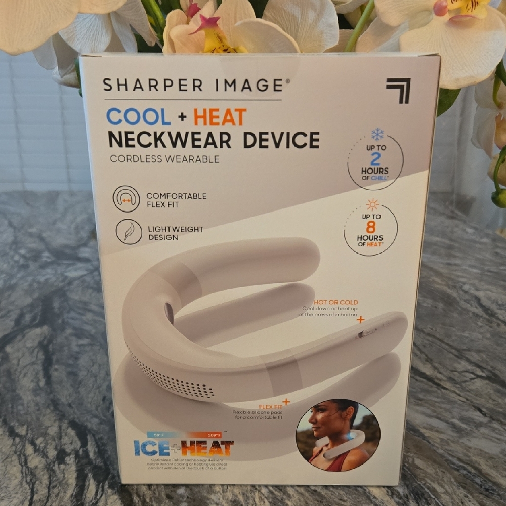 Sharper Image Cordless Wearable Neck Device - White